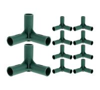 Gadpiparty 10PCS Greenhouse Construction Connector 19mm Heavy Duty Plastic Pipe Joint 3 Way Support Building Fitting for Plant Stakes Garden Grape Trellis