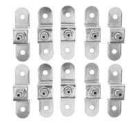 Gadpiparty 10pcs Heavy-duty Metal Ceiling Hook Clips for Hanging Lights and Decorations, Iron Cable Suspension Mounting Plates with Square Edge Design, Easy and Efficient Setup for Home