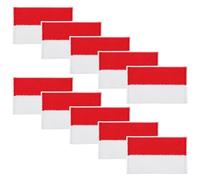 Gadpiparty 10pcs Indonesia Flag Embroidered Patches for Hats and Backpacks, Sew-on Polyester Cloth Appliques Authentic Indonesian Design, Easy to Store DIY Sports Accessories