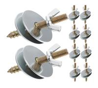 Gadpiparty 10pcs M5x50 Metal Bird Perch Fixing Screws with Washers for Bird Cage and Hamster Springboard Stand Kit Secure Fastening Screws for Breeding Box Accessories