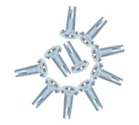 Gadpiparty 10pcs Metal Furniture Caster Stem Sleeves Office Chair Wheel Inserts for Swivel Castor Wheels Stem Caster Sockets Compatible with Office Chair