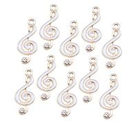 Gadpiparty 10pcs Metal Music Notes Charms for Jewelry Making Unique Musical Symbol Pendants for Bracelets Necklaces and Earrings for Music and Crafting Projects