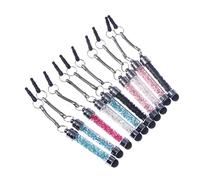 Gadpiparty 10PCS Multi Color Capacitive Crystal Stylus Pens with Rhinestone Decoration for Tablets and Smartphones Ultra Responsive Soft Tips Portable Design for Touch Screen Devices
