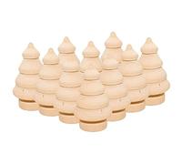 Gadpiparty 10pcs Natural Christmas Tree Crafts DIY Painting for Smooth Unfinished Wood Cutouts for Holiday Decorations and Creative Handcraft Projects