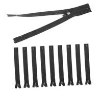 Gadpiparty 10pcs Nylon Coil Zippers Black Reverse Design Durable Sportswear Zippers for Jackets Pants Skirts Bags Craft Sewing Accessories