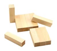 Gadpiparty 10pcs Pine Building Block Kit Unfinished Rectangular Wood Blocks for DIY Carving Crafting Whittling