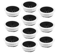 Gadpiparty 10pcs Plastic Desk Cable Grommet Covers Round Hole Wire Organizer for Office Desktop Efficient Dust Blocking Wire Management Accessories