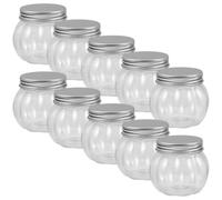 Gadpiparty 10pcs Pumpkin Drink Containers Plastic Beverage Containers 150ml with Spillproof Lid for Tea Houses and Coffee Shops