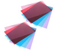 Gadpiparty 10pcs Pvc Color Correction Gel Sheets DIY Colored Window Film and Colored Plastic Sheets for Lights with Versatile Application and Cuttable Design, for Stage Performances