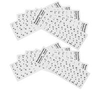 Gadpiparty 10pcs Russian Keyboard Stickers with White Pvc Material, Easy Application and Removal, Compatible with Russian Language Input for Laptop and PC Computer Keyboards