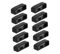 Gadpiparty 10pcs Silicone Watch Bezel Rings Lost Strap Loops Compatible with Polar and Flexible Comfortable Black Accessories