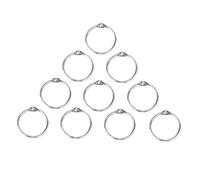 Gadpiparty 10pcs Silver Articulated Scrapbook Rings for Albums Notebooks Calendars Plated Binding Rings for DIY Photo Albums