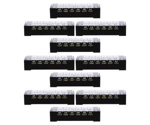 Gadpiparty 10pcs Terminal Strip Connector with Protective Cover, Iron and Plastic Distribution Block for Automotive Terminal Strip, Versatile Application in Homes and Offices