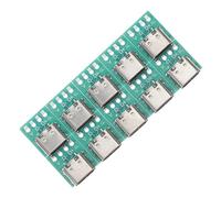 Gadpiparty 10pcs USB C Female Connector Board Pcb Converter Board 3.1 Type-c Receptacle Adapter for Data Cable Transmission DIY Networking Equipment