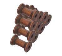 Gadpiparty 10Pcs Vintage Wooden Thread Spools Handmade Rustic Empty Arts Bobbins for Sewing Embroidery Ribbon Crafts DIY Projects Natural Wood