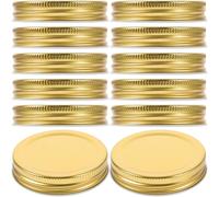 Gadpiparty 10pcs Wide Mouth Jar Covers 70mm Tinplate Canning Jar Lids with Leak-proof Seal for Bulk Storage and Preserving Food, Multipurpose Use with Universal Fit