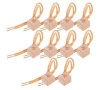 Gadpiparty 10pcs Wood Square Essential Oil Diffuser Caps for Car Perfume Bottles with String Pendant, Beech Wood Material, Easy to Open and Close, Maintains Freshness, Car Aroma Diffuser Lids