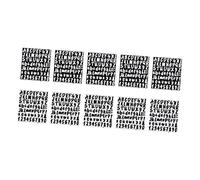 Gadpiparty 10sheets Self-Adhesive Vinyl Letters Numbers Labels Oilproof Black and White Alphabet Stickers for Mailbox Organization