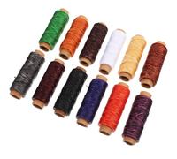 Gadpiparty 12-Color Waxed Thread Sewing Kit with Needles and Awl, Thick Canvas Hand Stitching Cord Set for DIY Leathercraft, Sewing Supplies for Beginners and Professionals, Portable