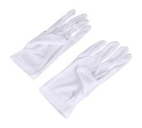 Gadpiparty 12 Pairs Elastic White Polyester Jewelry Store Gloves Moisturizing Protective Gloves for Warm Work Handling Coins Indoor Outdoor Use One Fits