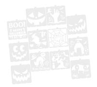 Gadpiparty 12 pcs Reusable Halloween Stencils for DIY Crafts Durable Pet Templates Featuring Jack Lanterns Ghosts and Witches for Creative Decorations and Fun Activities