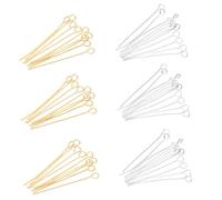 Gadpiparty 1200pcs Jewelry Beaded Nine-Character Needle Jewelry Making Supplies Accessories Craft Accessories Pin Making Pins Supplies Finding Eye Iron