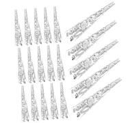 Gadpiparty 120Pcs Trumpet Flower Bead Caps for Jewelry Making Hollow Bead End Caps for Bracelets Necklaces DIY Crafts Design