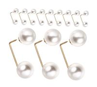 Gadpiparty 12pcs Adjustable Waist Tightener Clips for Women with No-sew Design and Decorative Imitation Pearl Alloy Brooch Pins, Secure Fit for Dress and Clothes, Versatile Stylish Accessory