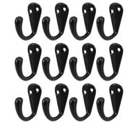 Gadpiparty 12pcs Black Zinc Alloy Coat Hooks Metal Wall Hangers Heavy Duty Single Hooks for Entryway Closet Bathroom Modern Sl esign Versatile Use and Large Capacity