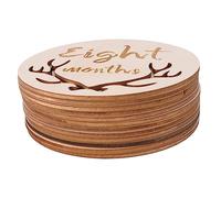 Gadpiparty 12pcs Cards Set Wooden Growth Cards for Newborn Photography Unique Designs to Capture Monthly Moments for Every Mom Keepsake Collection