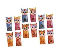 Gadpiparty 12pcs Chinese Year Red Envelopes Dragon Design with Auspicious Patterns Light Paper Material Practical Red Packets for Spring Festival Birthday Shower Giving