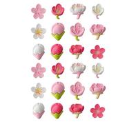 Gadpiparty 12Pcs Flower Thumb Tacks for Cork Board, Resin Push Pins with Cherry Blossom Design, Small Bulletin Board Pins for Photo Wall, Office and Home Decoration