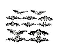Gadpiparty 12pcs Glow Dark Hanging Bat Decorations with Luminous Stickers for Halloween Indoor Outdoor Party Spooky Wall and Ceiling Props for Haunted House