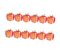 Gadpiparty 12pcs Halloween Pumpkin Candle Bags Hollow out Candle Holders for Halloween Decorations Fire Retardant Paper Luminary Lanterns for Spooky Parties and Events