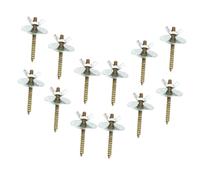 Gadpiparty 12pcs M5x50mm Bird Cage Retaining Screws with Nut and Flat Gasket Bird Perch Fixing Accessories for Stand and Hamster Springboard Pet Cage Hardware and Small Animals