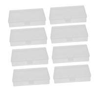 Gadpiparty 12pcs Mini Rectangular Clear Plastic Containers with Hinged Lids Compact Portable Storage Boxes for Jewelry Beads Crafts Hardware Organization Space Saving Organizers