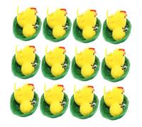Gadpiparty 12pcs Miniature Fluffy Chick Figurines with Nest Set Realistic Plush Simulation Chicken Decoration for Easter Party Favors Family Themed Soft Animal