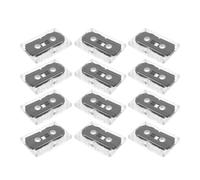 Gadpiparty 12pcs Minute Blank Cassette Tapes for Recording with Pristine Sound Quality and Portable Plastic Design, Universal Compatibility for Voice Recording and Personal Messages