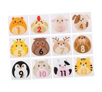 Gadpiparty 12pcs Monthly Stickers Milestone Stickers Newborn Decor Photo Props for First Year