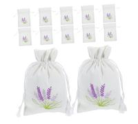 Gadpiparty 12pcs Muslin Sachet Bags with Lavender Embroidery Refillable Empty Pouches for Wardrobe Car Multi-purpose Storage for Candy Jewelry Dried Flowers Lightweight Portable Fragrance