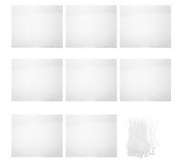 Gadpiparty 12pcs Pet Cage Splash Guard Panels 21X26Cm with 100 Cable Ties, Removable Urine Protector for Rabbit, Ferret, Small Animal Kennel and Bird Cage Liners