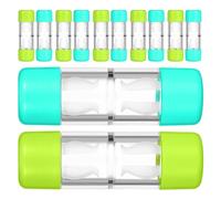 Gadpiparty 12pcs Portable Pocket Size Contacts Case for Rigid Gas Permeable Lenses with Deep Cup and Separated Compartments, Compact Hard Plastic Lens Holder for Daily Use and Vacations