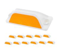 Gadpiparty 12pcs Rectangular Reflective Pavement Markers for Driveways and Roads Weather-resistant Road Reflectors with High Visibility for Night Driving Easy Installation for Sidewalks and