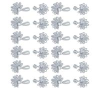 Gadpiparty 12pcs Silver Cloth Chinese Style Buttons for Sewing Clothes Fine Workmanship and Decorative Features, Suitable for Chinese Dress and Hanfu Garments