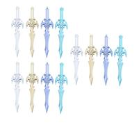 Gadpiparty 12pcs Sword-shaped Black Gel Pens 0.5mm Tip, Portable and Easy to Use Plastic Gel Ink Pens for Writing on Blessing Cards and Marking Important Things