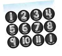 Gadpiparty 12pieces Safe Month Stickers for Shower Milestone Decor Months Wall Decals Ideas Photo Props