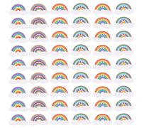 Gadpiparty 150pcs Rainbow Wood Slices for Crafts, Wooden DIY Craft Accessory with Assorted Color, Excellent Craftsmanship, Safe to Use, Burr-Free, for Wood Handicraft and DIY Wooden