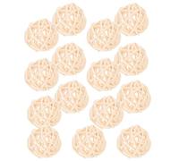 Gadpiparty 15pcs Beige Rattan Balls 3cm for Aromatherapy and Vase Fillers, No Power Needed, Made of Wood and Bamboo, for Centerpiece Arrangements and Office Home Decor