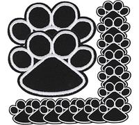 Gadpiparty 15pcs Embroidered Dog Paw Patches Sew Applique for Clothing Bags Hats Cute Paw Print Decoration for Repairing and Personalizing Apparel