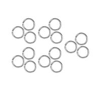 Gadpiparty 15pcs Sterling Silver Jewelry Accessories Round Jumping Rings Opening Connector Charms for Necklace Key Chains Ear Chain Clasp DIY Crafts Projects